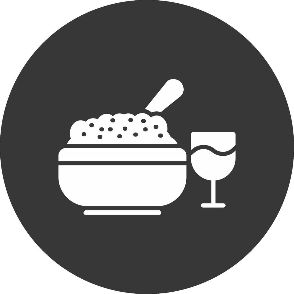 Iftar Glyph Inverted Icon vector