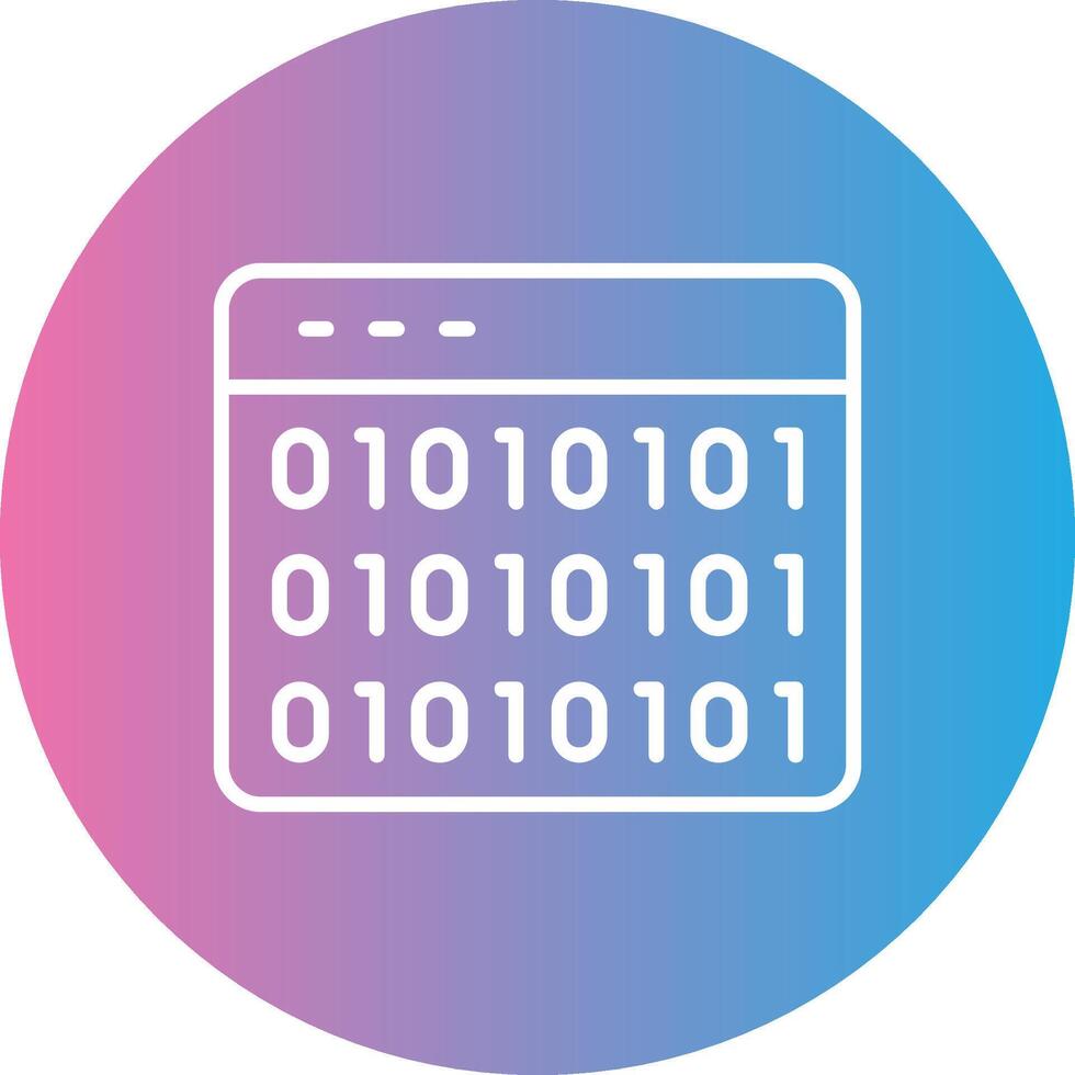 Website Codes Line Gradient Circle Icon vector