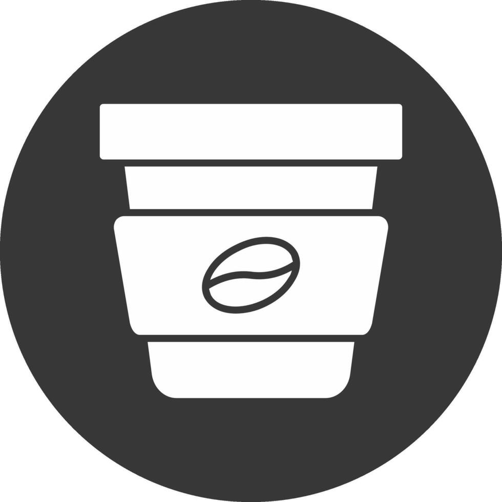 Takeaway Glyph Inverted Icon vector