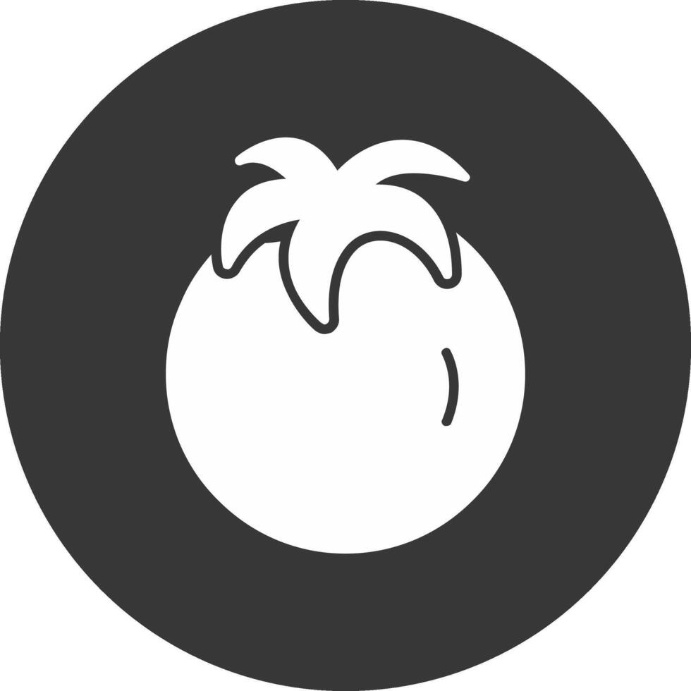 Tomatoes Glyph Inverted Icon vector