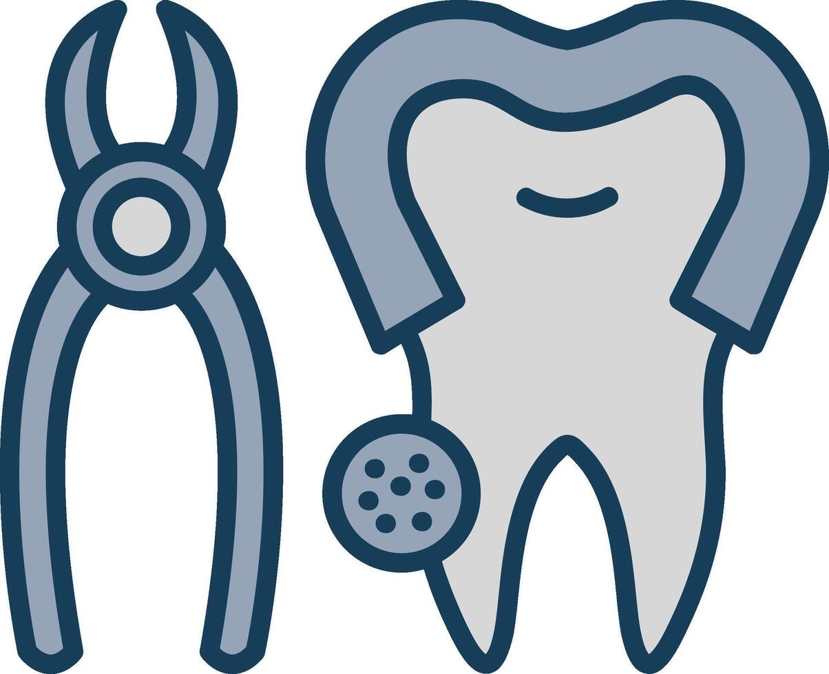 Nippers Line Filled Grey Icon vector