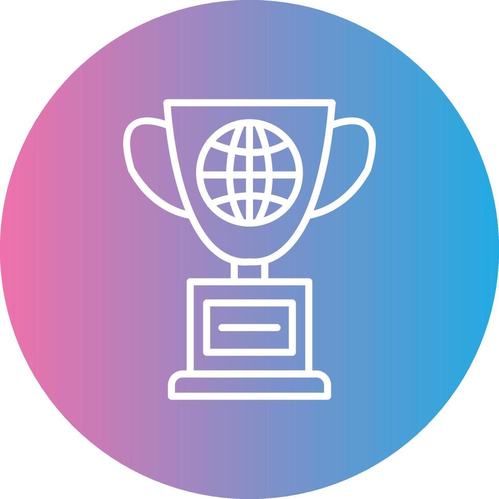 World Line Gradient Circle Icon vector