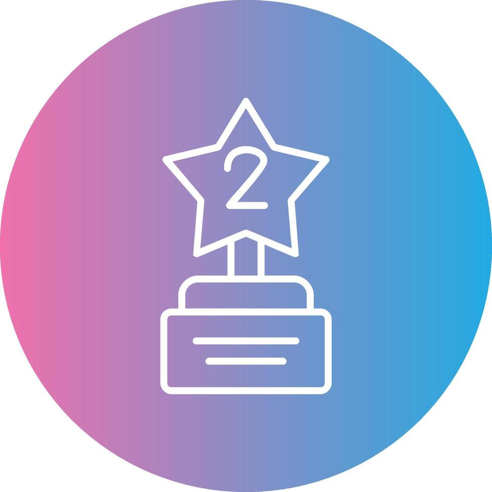 Star Line Gradient Circle Icon vector