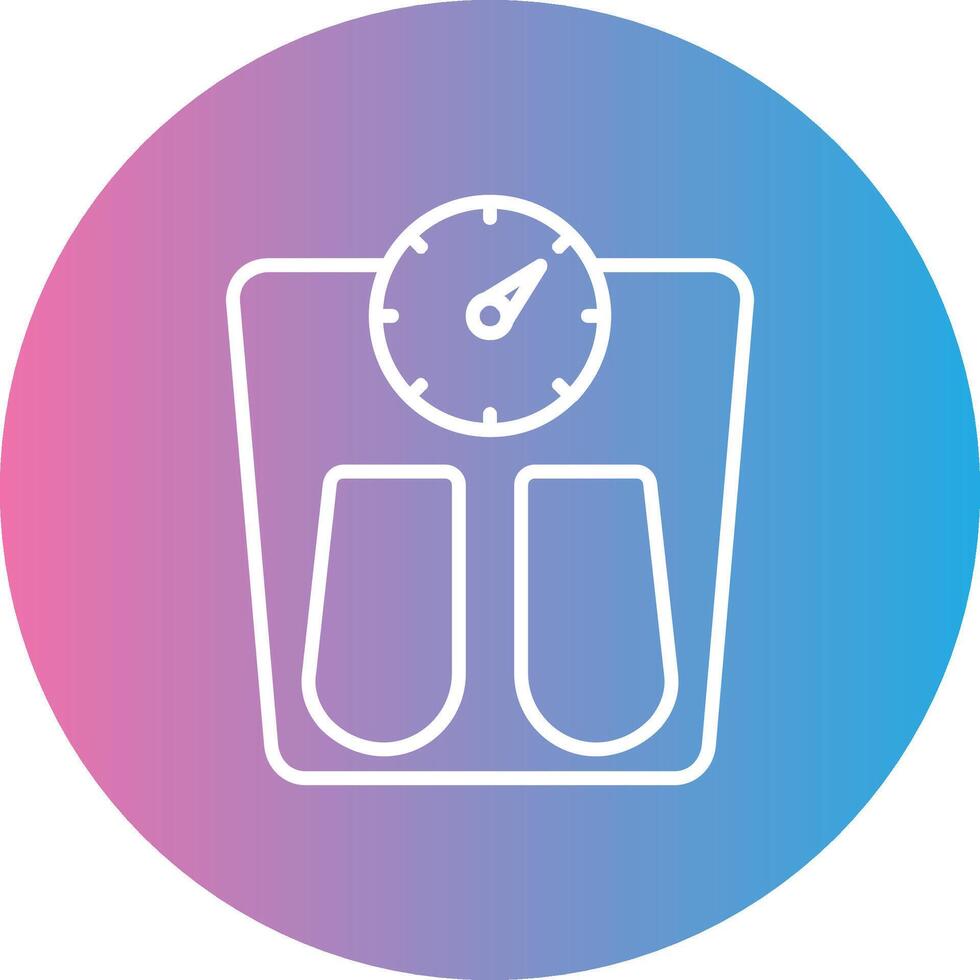 Scales Line Gradient Circle Icon vector