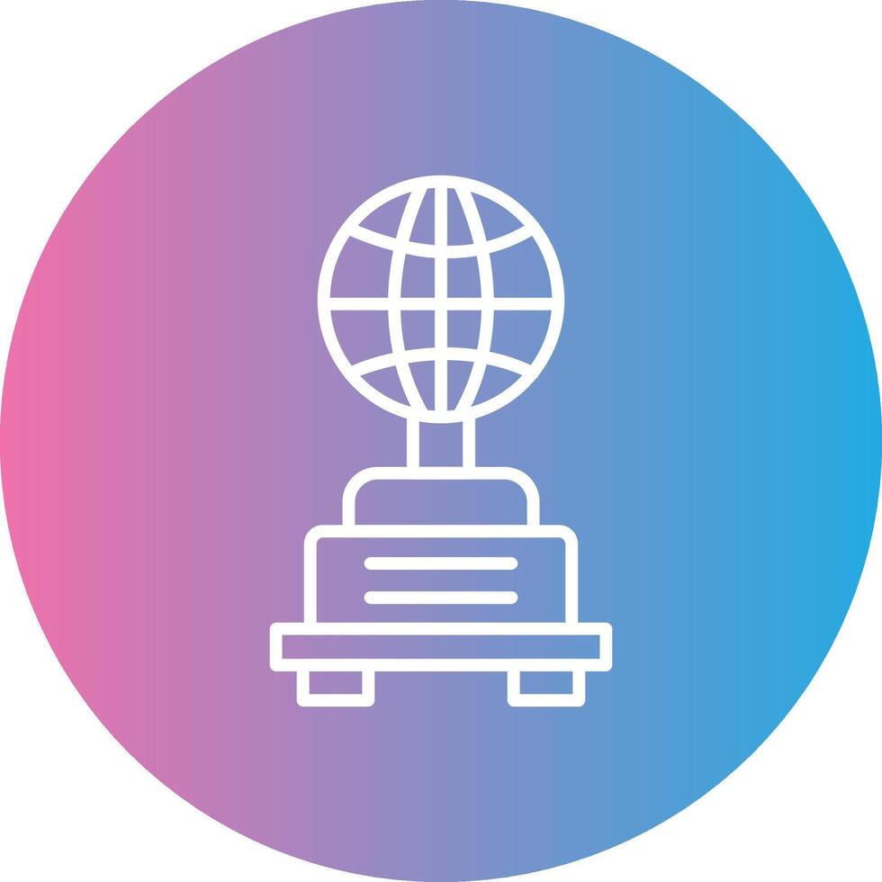 Globe Line Gradient Circle Icon vector