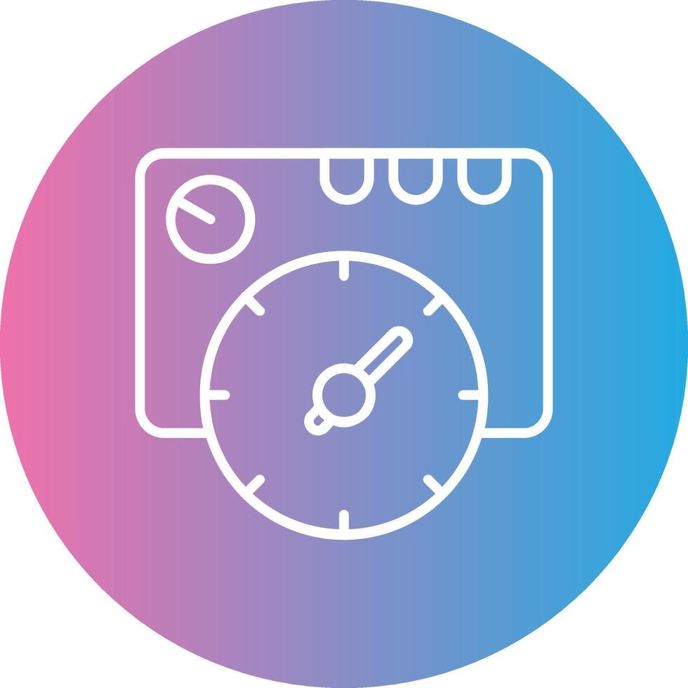 Thermostat Line Gradient Circle Icon vector