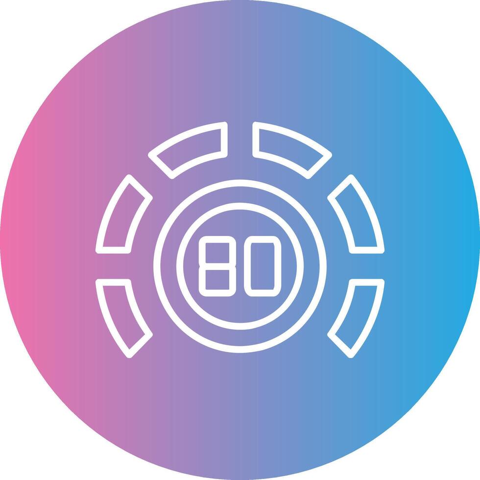 Thermostat Line Gradient Circle Icon vector