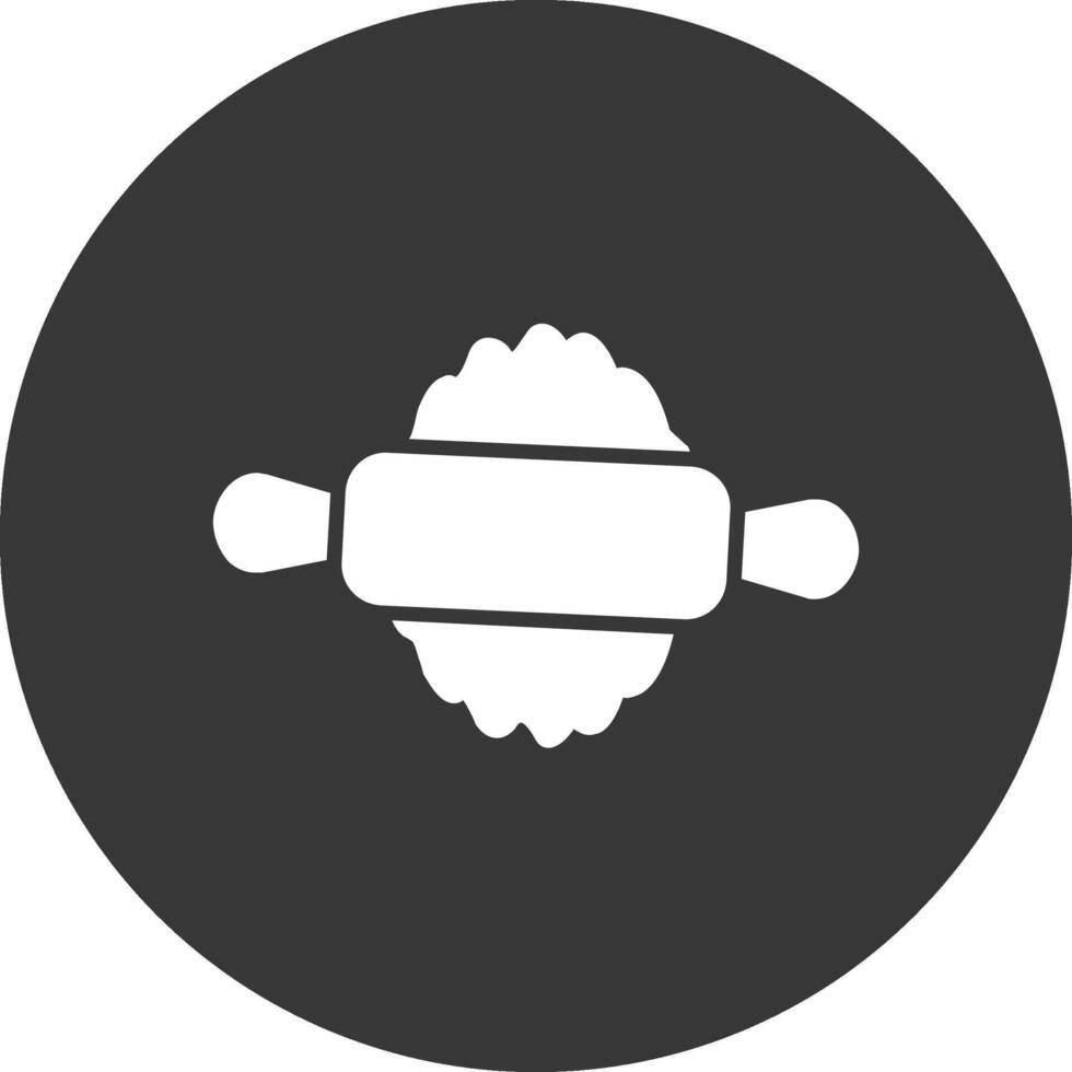 Tortilla Pin Glyph Inverted Icon vector