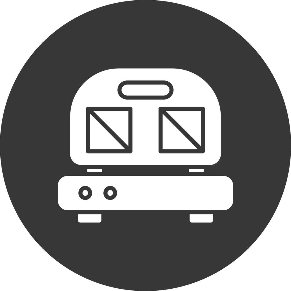 Sandwich Press Glyph Inverted Icon vector