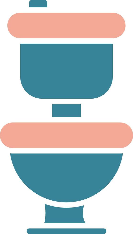 Toilet Glyph Two Color Icon vector