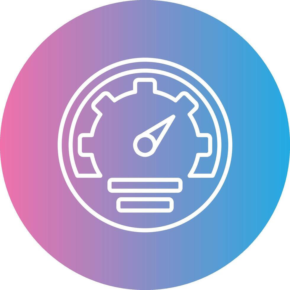 Gauge Line Gradient Circle Icon vector