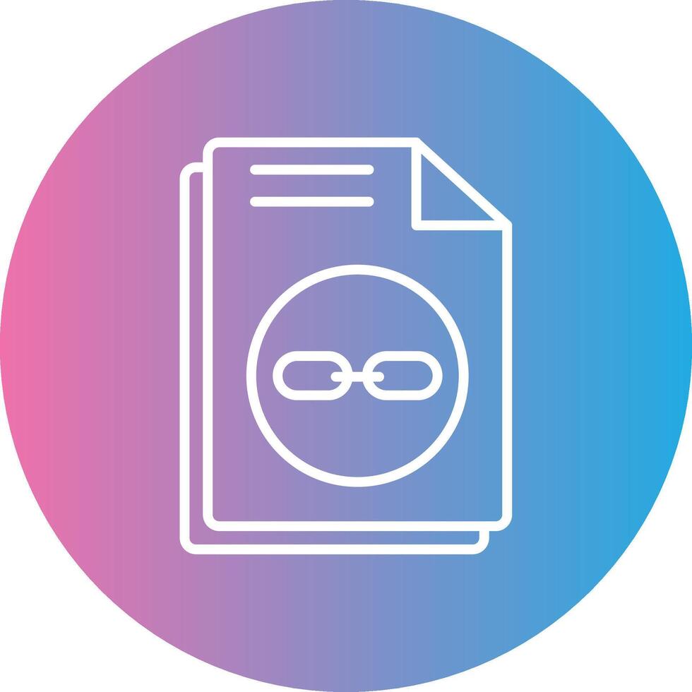 Links Line Gradient Circle Icon vector