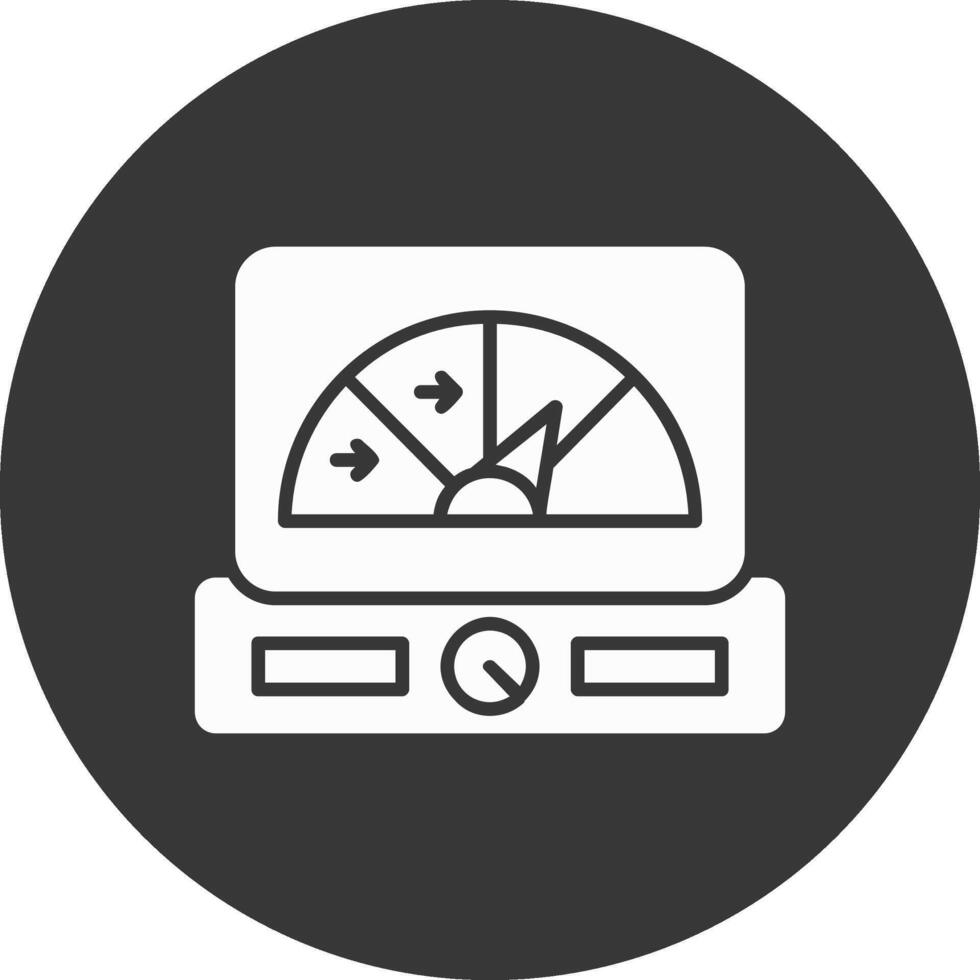 Gauge Glyph Inverted Icon vector