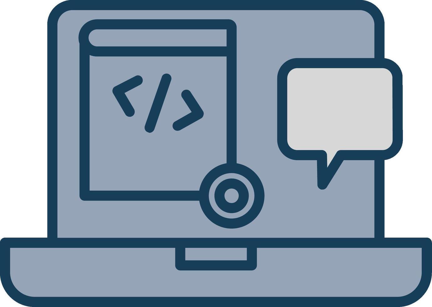 Demo Line Filled Grey Icon vector