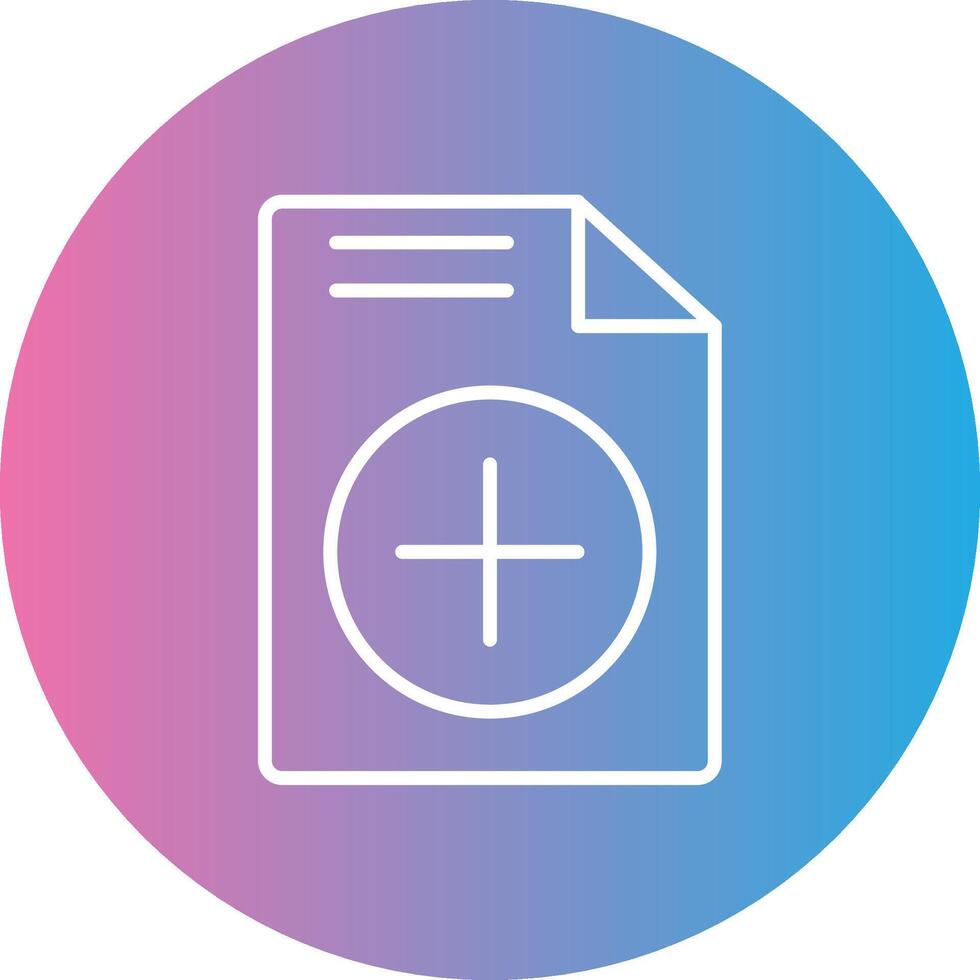 Plus Sign Line Gradient Circle Icon vector