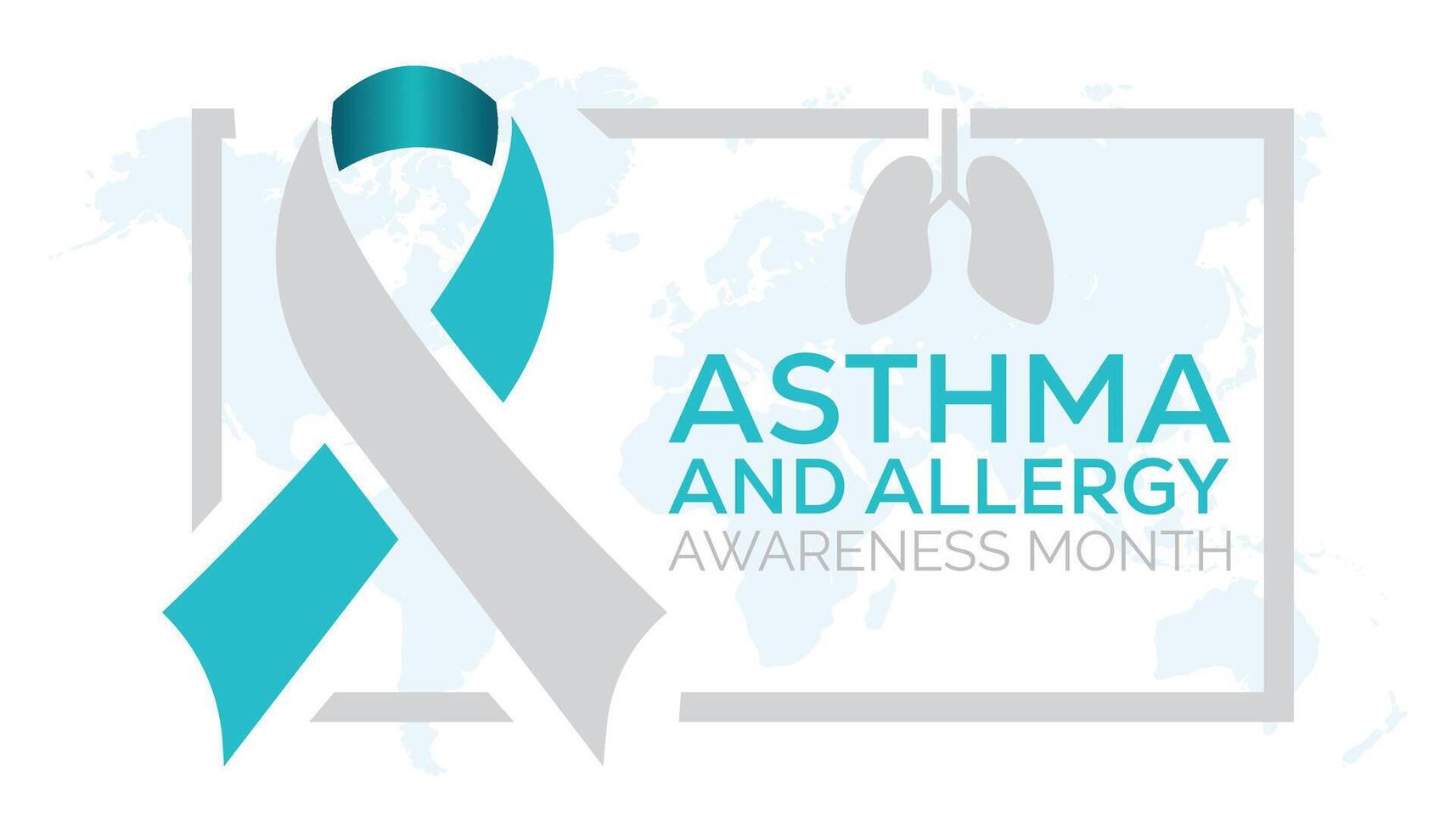National Asthma and Allergy Awareness Month observed every year in May. Template for background, banner, card, poster with text inscription. vector