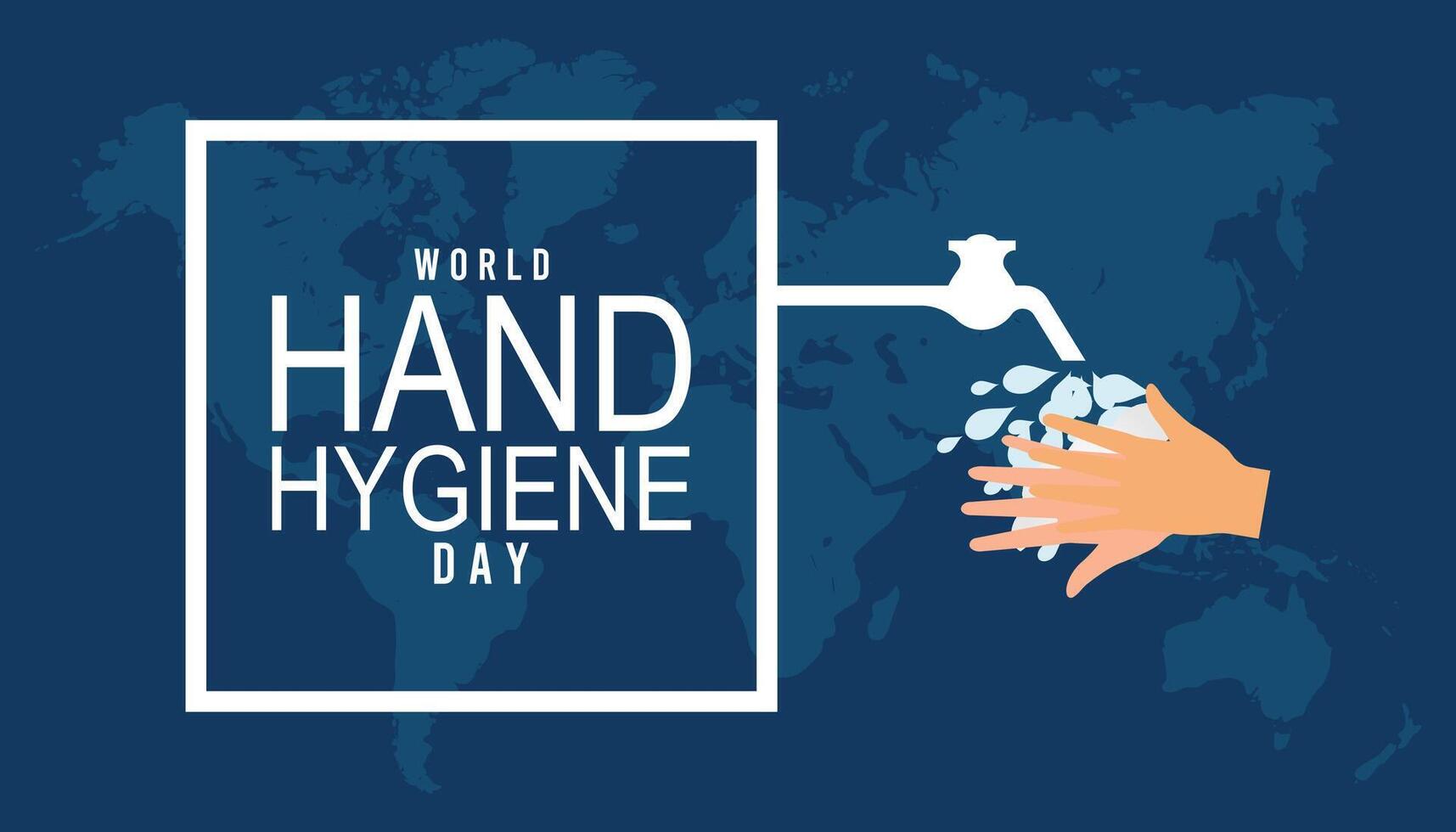 mundo mano higiene día observado cada año en mayo. modelo para fondo, bandera, tarjeta, póster con texto inscripción. vector