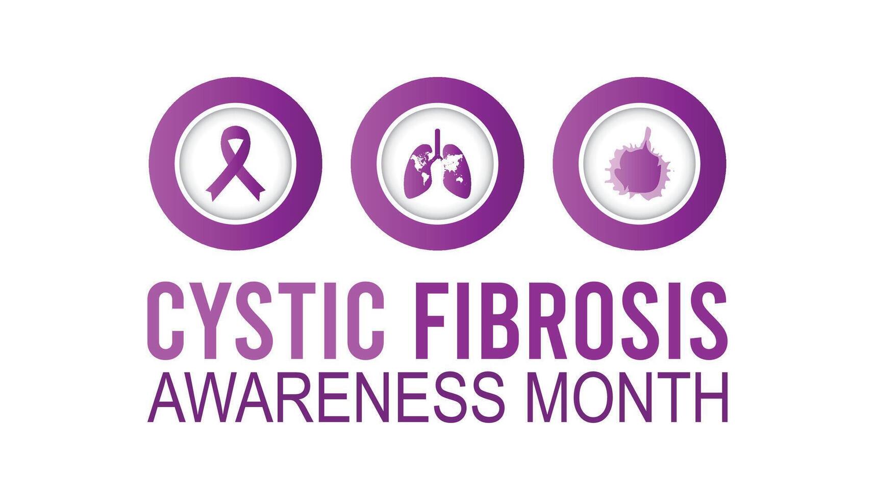 Cystic Fibrosis Awareness Month observed every year in May. Template for background, banner, card, poster with text inscription. vector