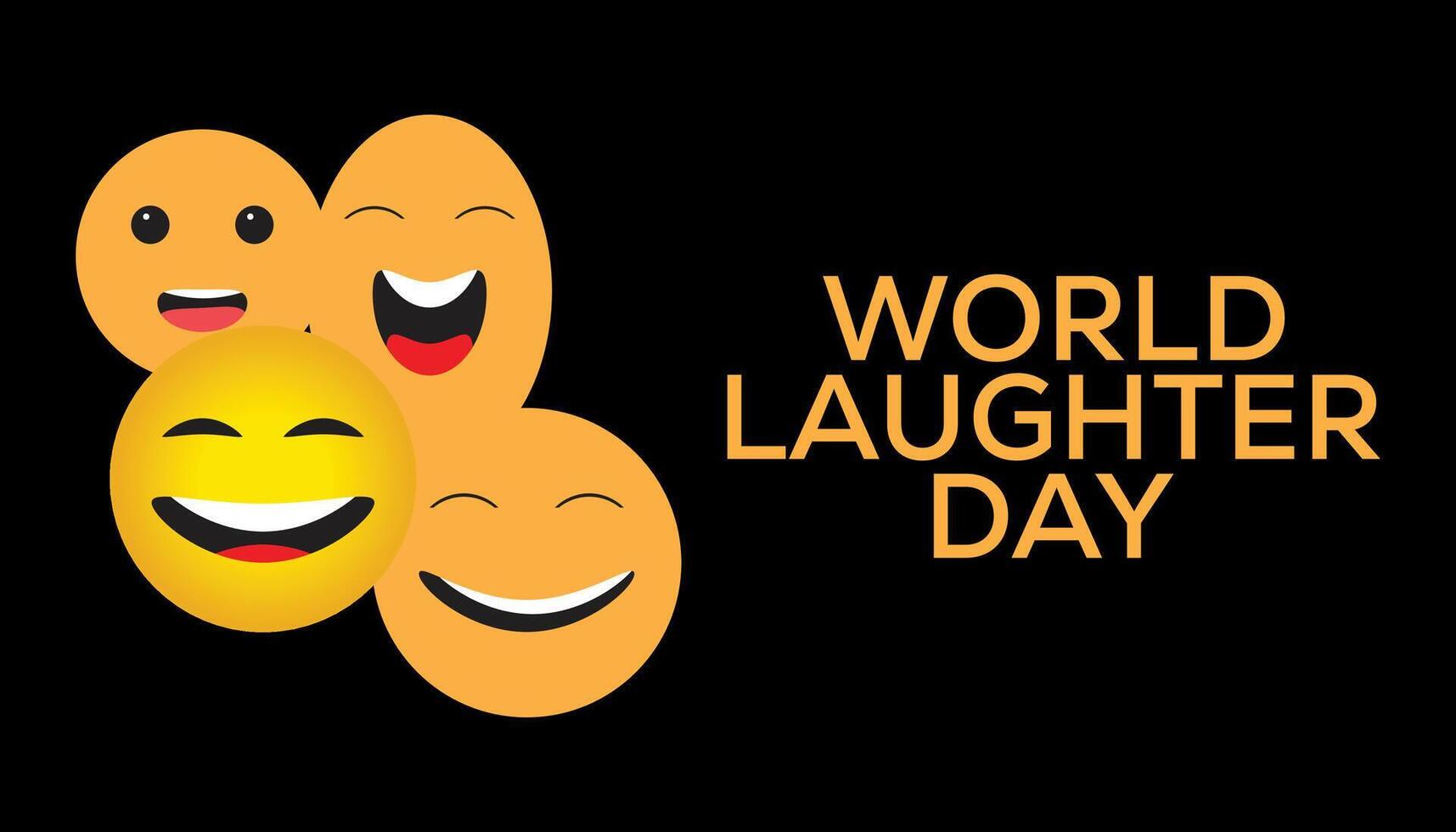 World Laughter Day observed every year in May. Template for background, banner, card, poster with text inscription. vector