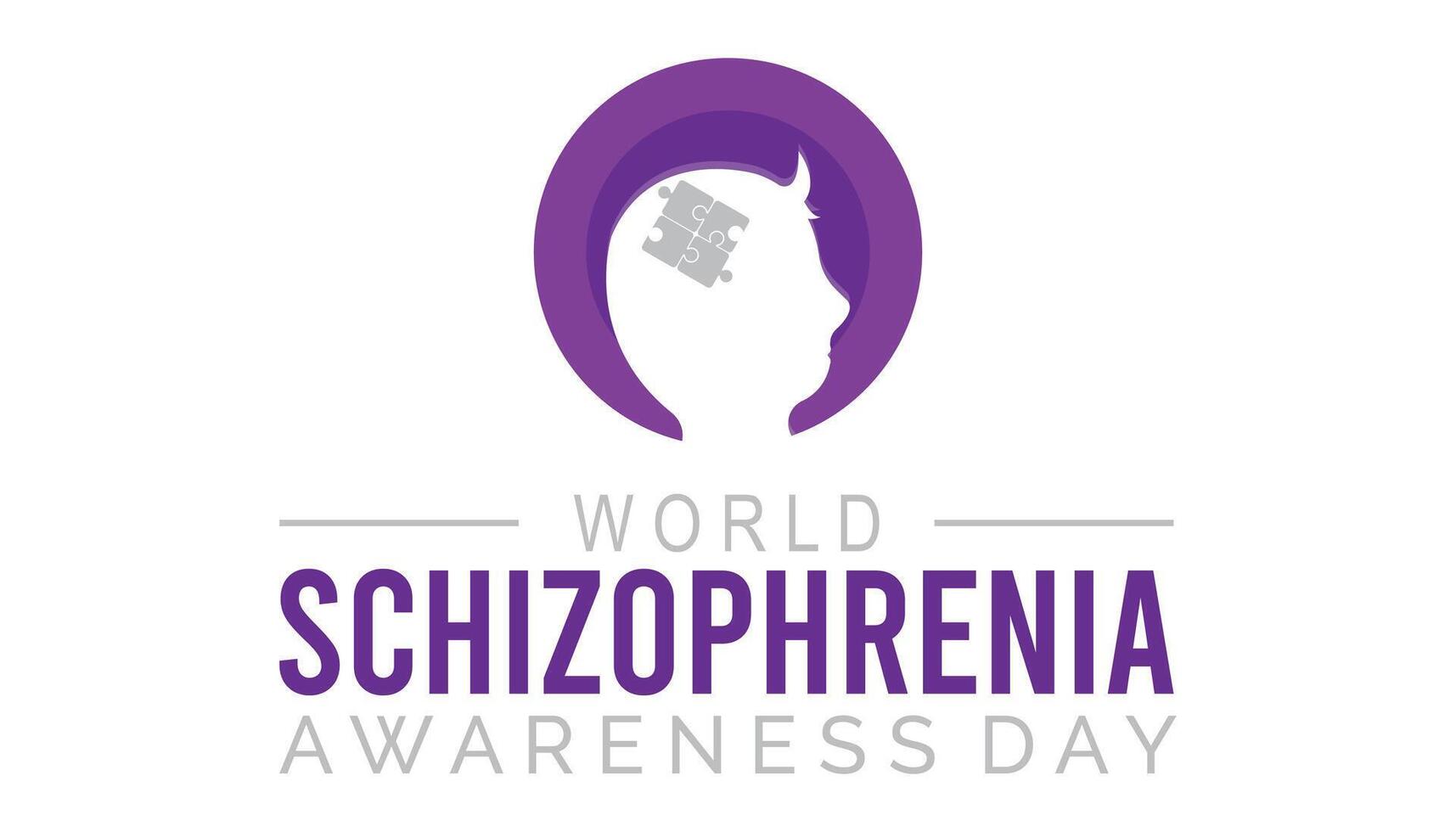World Schizophrenia Awareness Day observed every year in May. Template for background, banner, card, poster with text inscription. vector