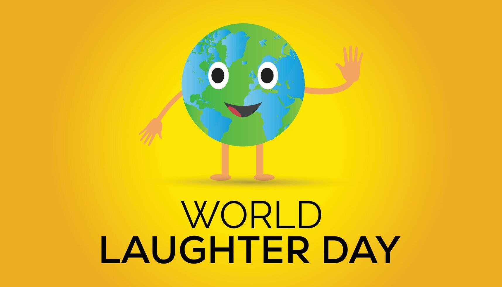 World Laughter Day observed every year in May. Template for background, banner, card, poster with text inscription. vector