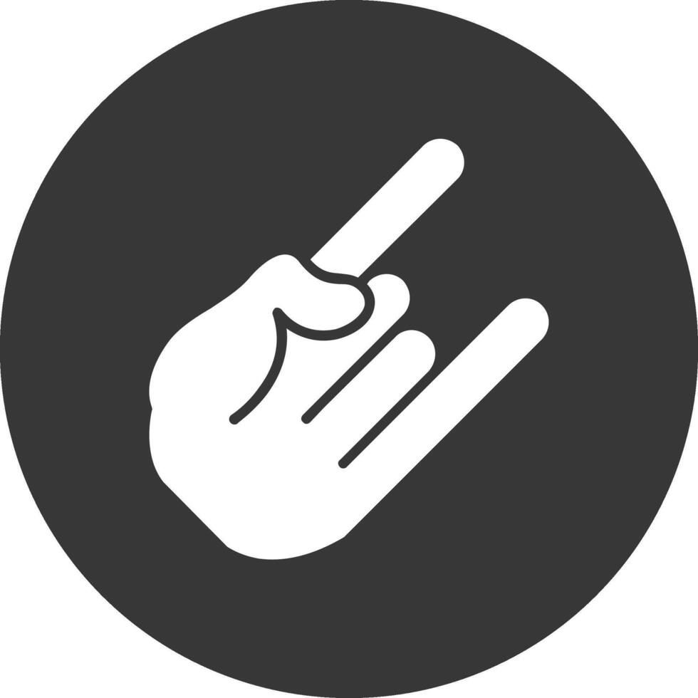 Pointing Glyph Inverted Icon vector