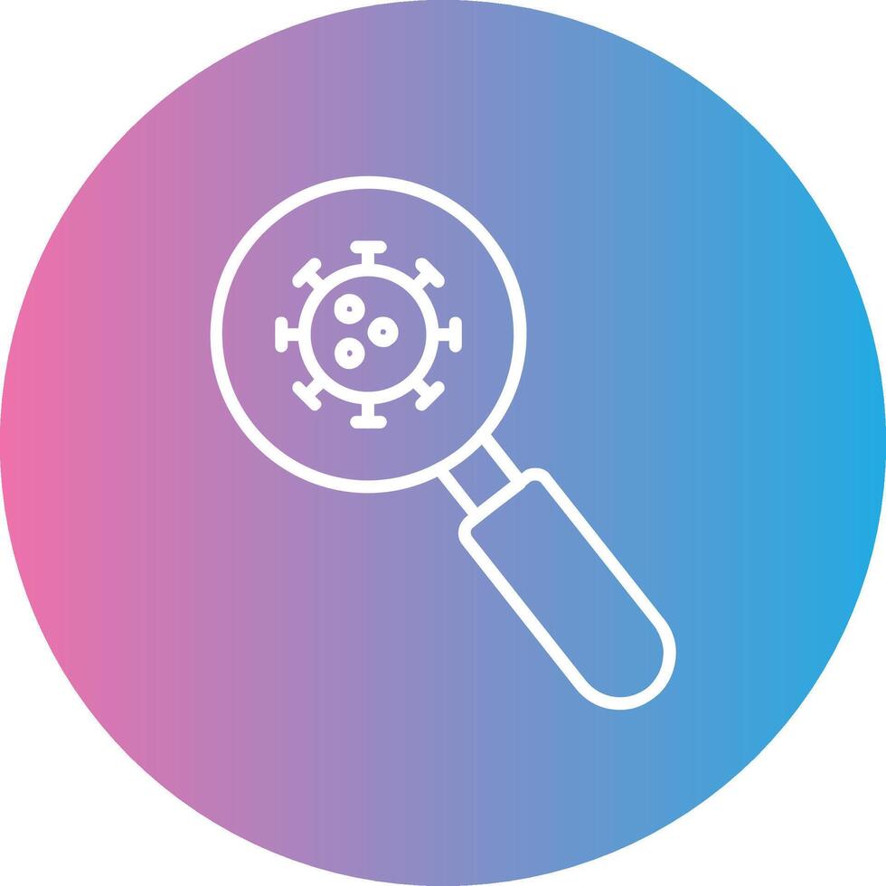 Detection Line Gradient Circle Icon vector