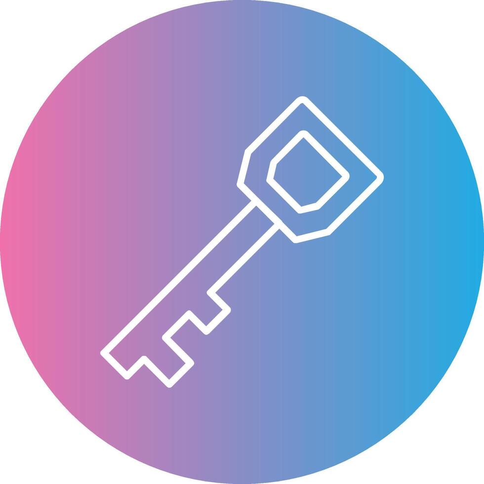 Key Line Gradient Circle Icon vector