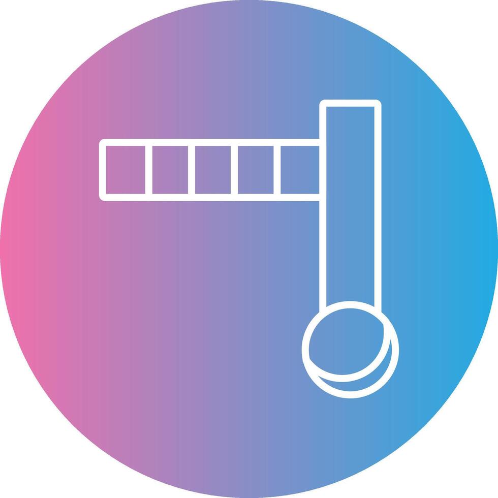 Doorstop Line Gradient Circle Icon vector