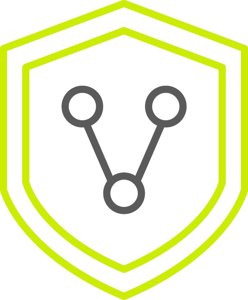 Connect Security Line Two Color Icon vector