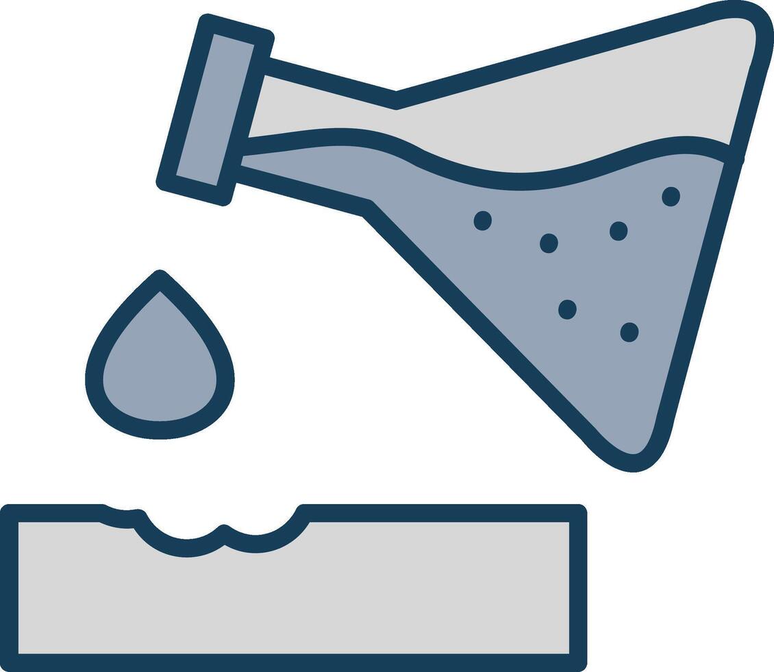 Corrosive Line Filled Grey Icon vector