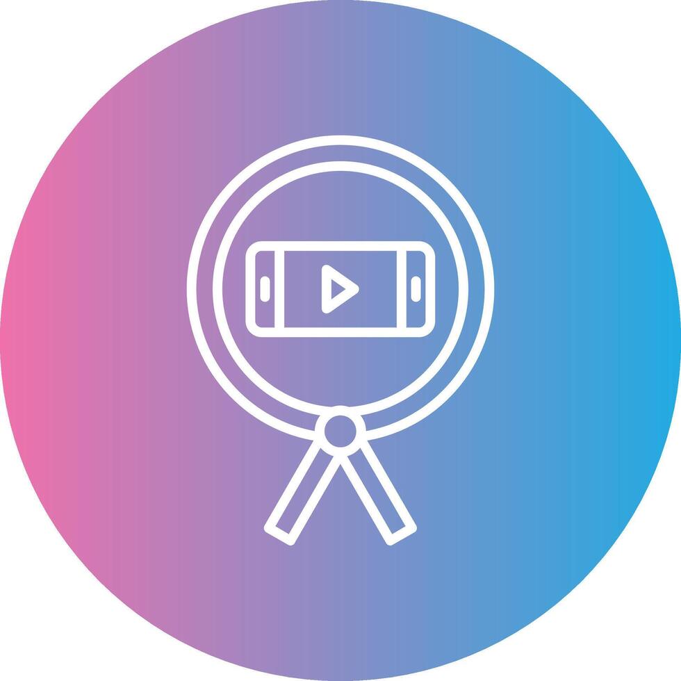 Phone Line Gradient Circle Icon vector