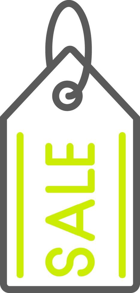 Sale Tag Line Two Color Icon vector