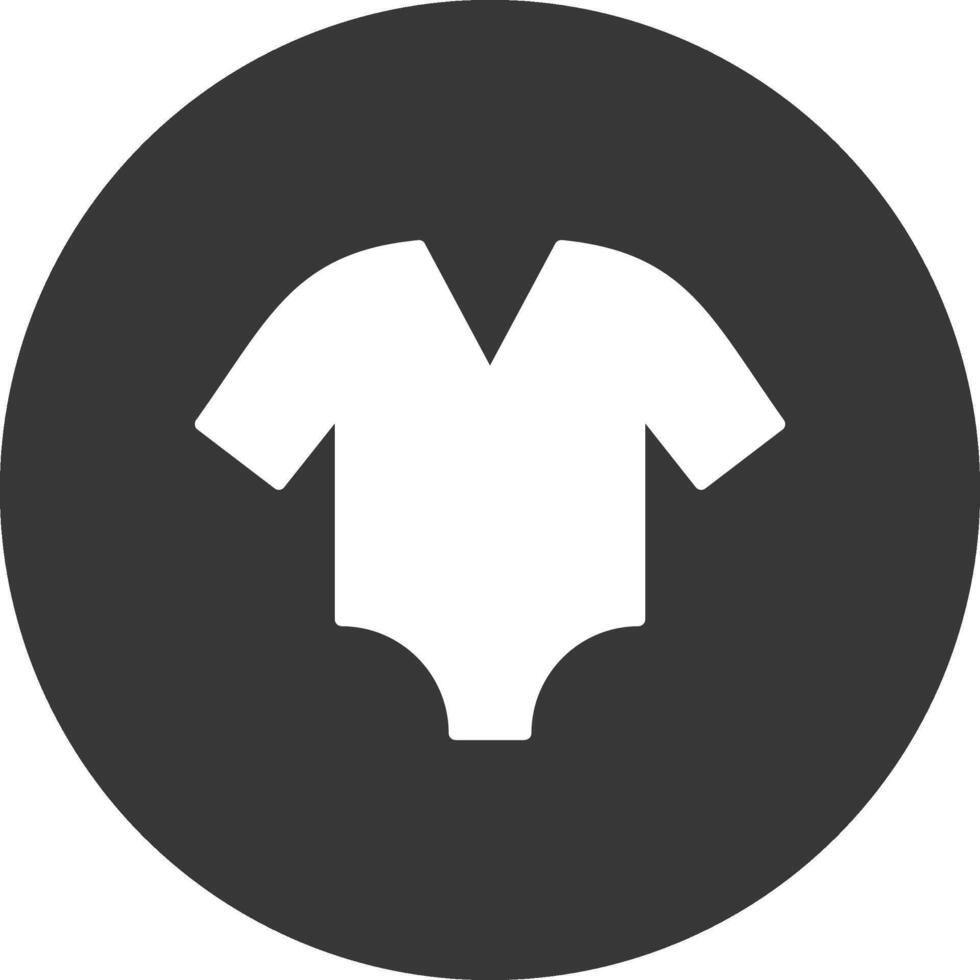 Bodysuit Glyph Inverted Icon vector