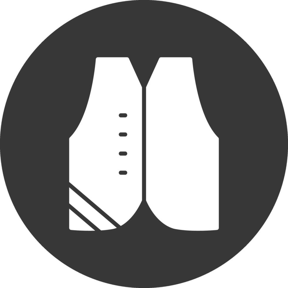Waistcoat Glyph Inverted Icon vector