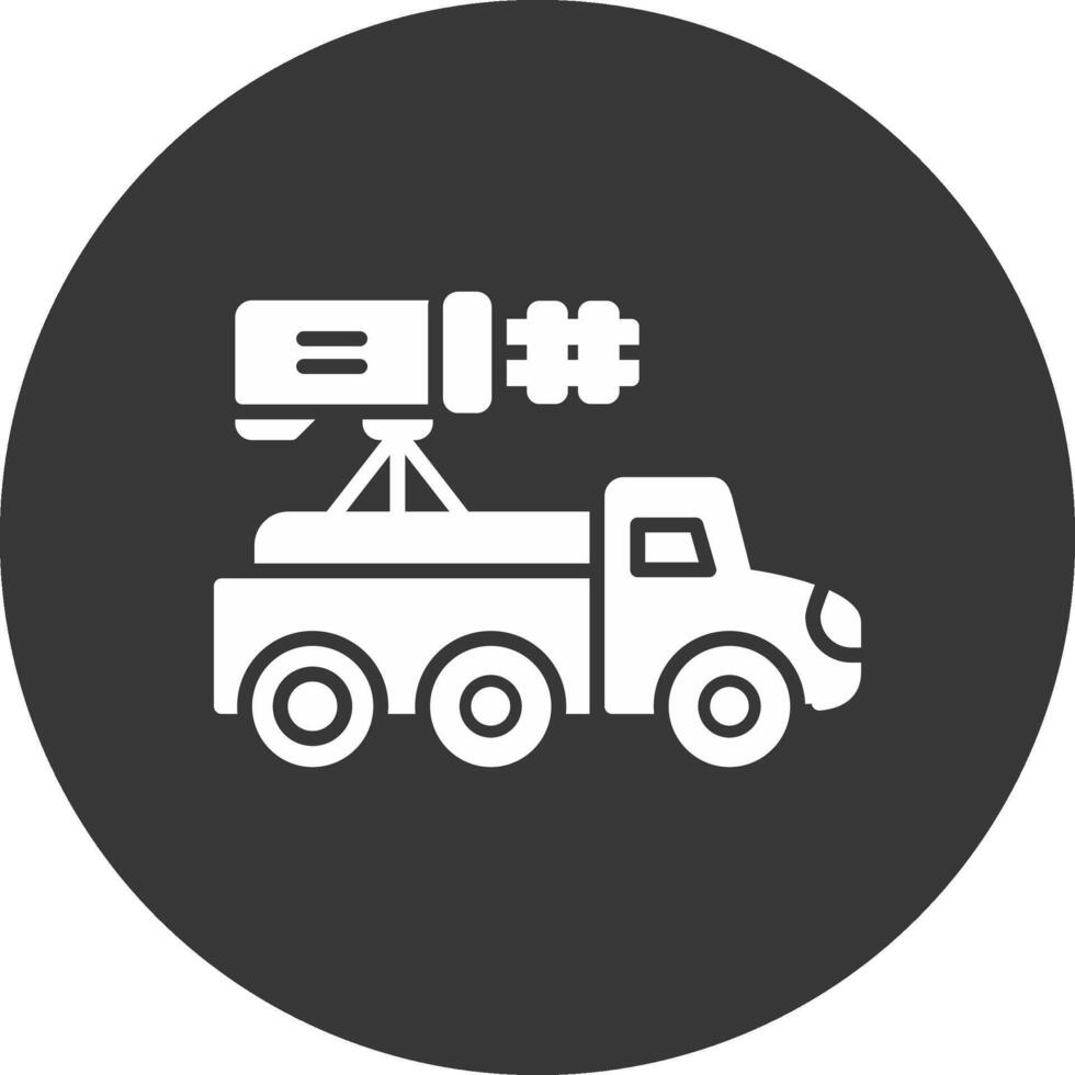 Truck Glyph Inverted Icon vector