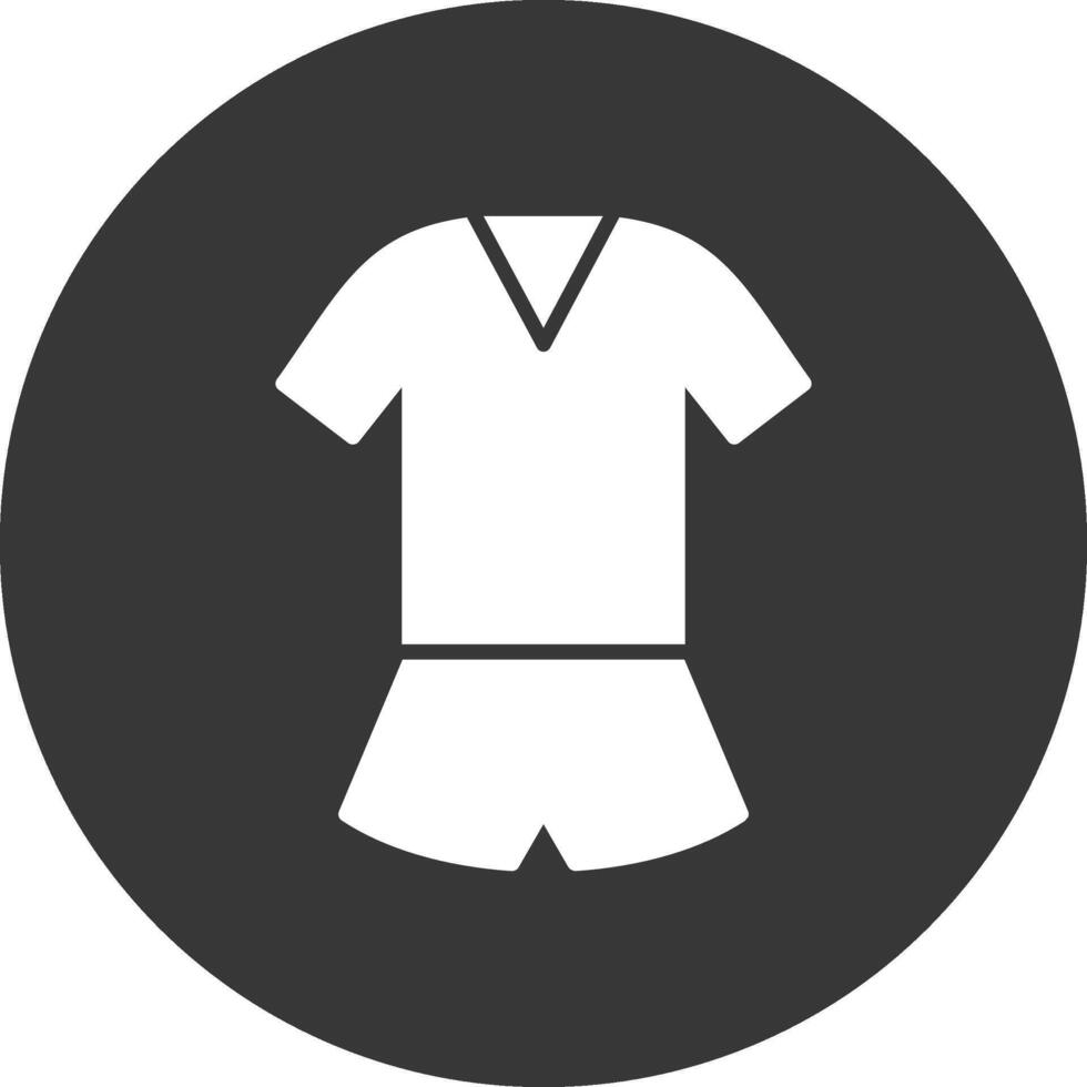 Jumpsuit Glyph Inverted Icon vector