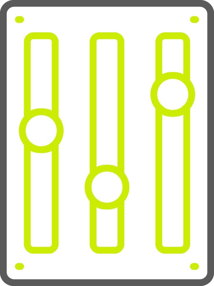 Music Adjust Line Two Color Icon vector