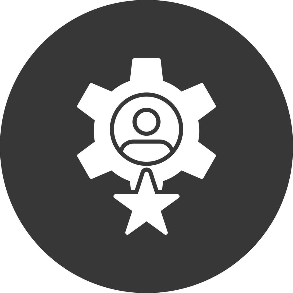 Skills Glyph Inverted Icon vector