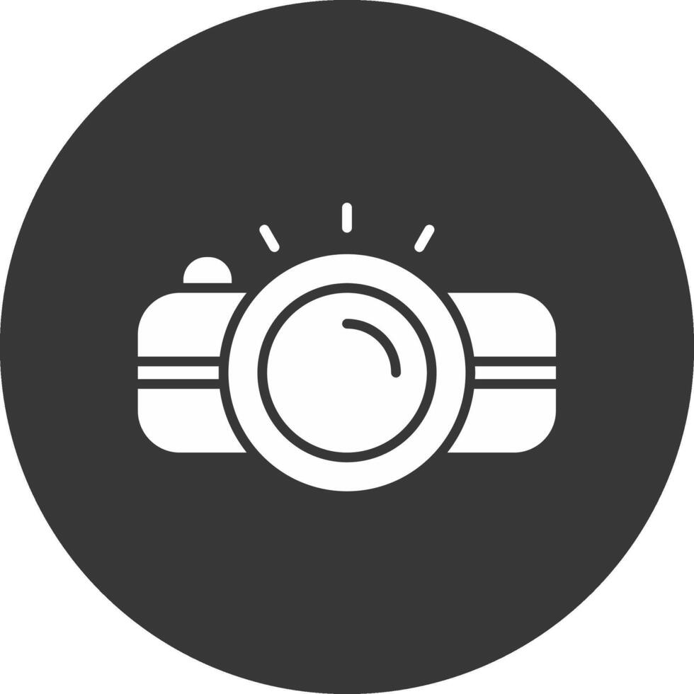 Projector Glyph Inverted Icon vector