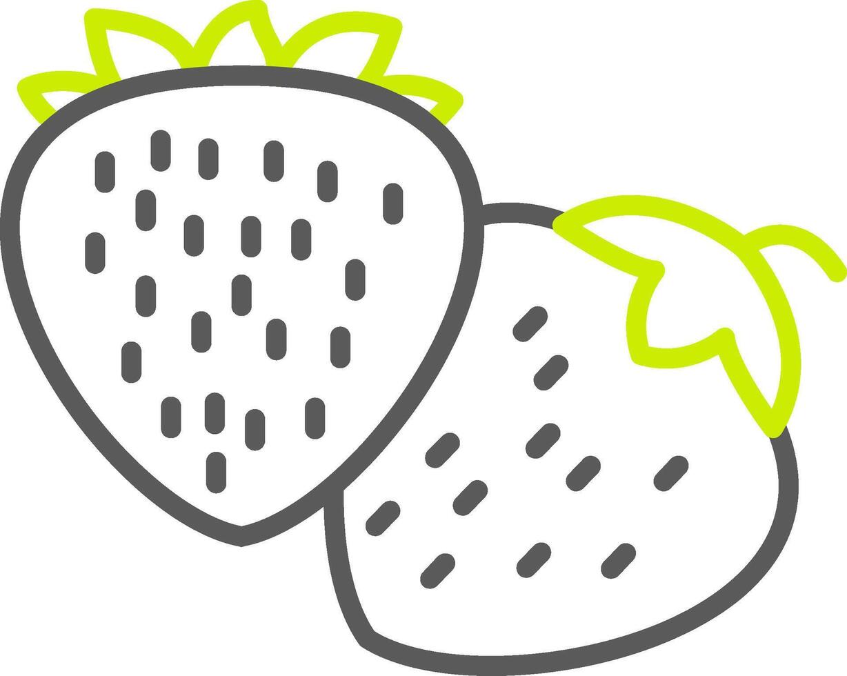 Strawberries Line Two Color Icon vector