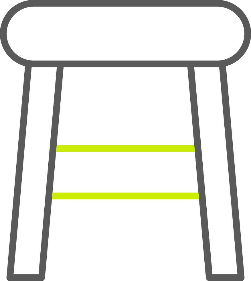 Stool Line Two Color Icon vector