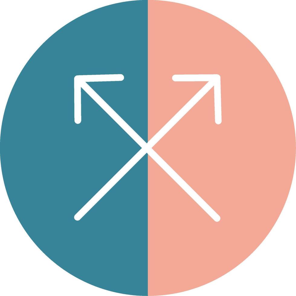 Intersect Glyph Two Color Icon vector