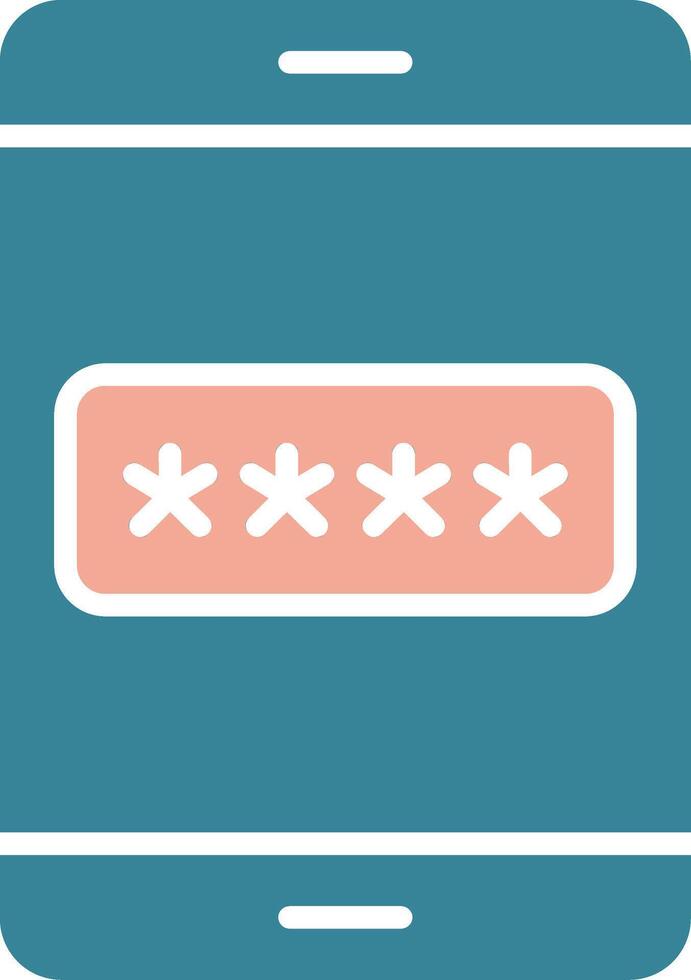 Password Glyph Two Color Icon vector