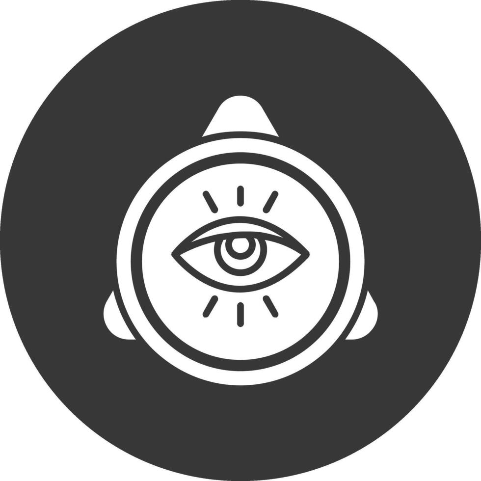 Eye Of Providence Glyph Inverted Icon vector