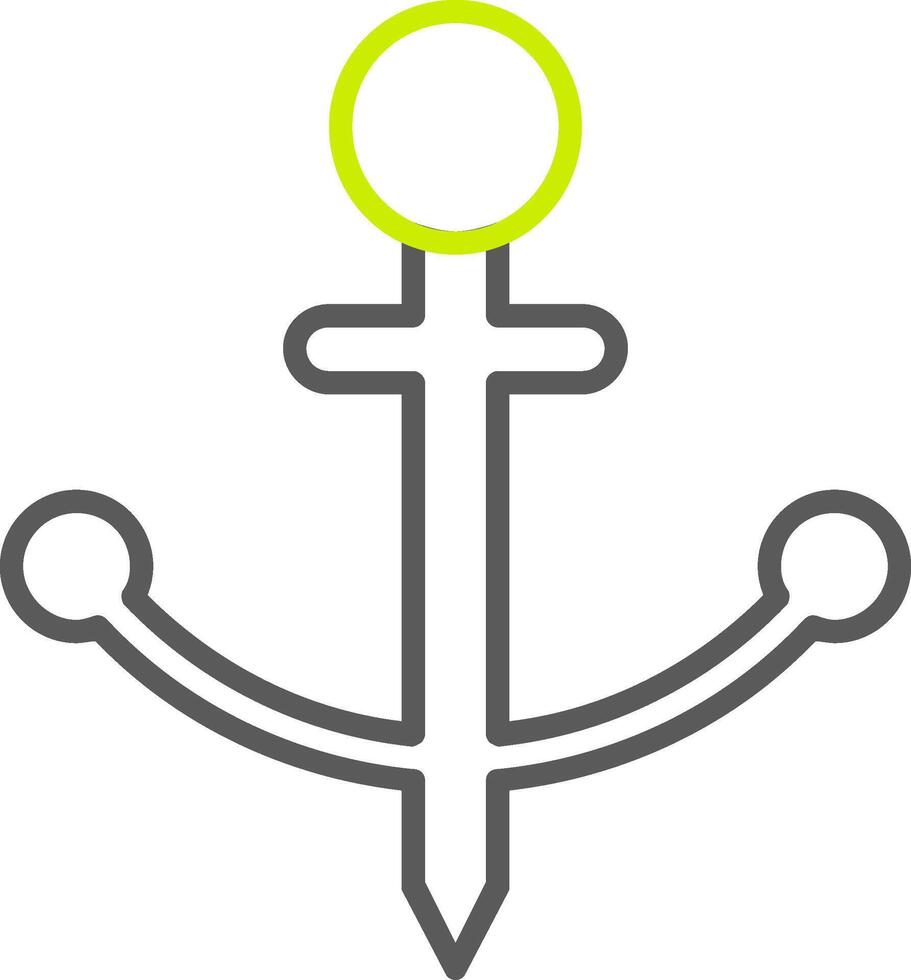 Anchor Line Two Color Icon vector