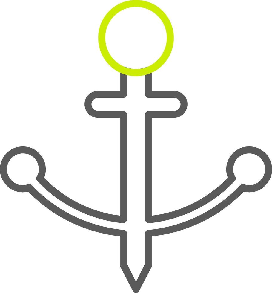 Anchor Line Two Color Icon vector