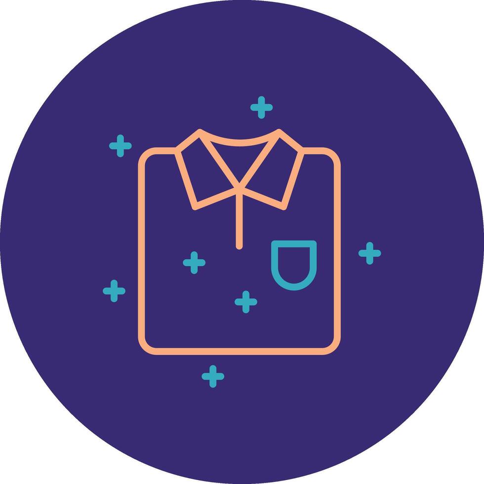 Shirt Line Two Color Circle Icon vector