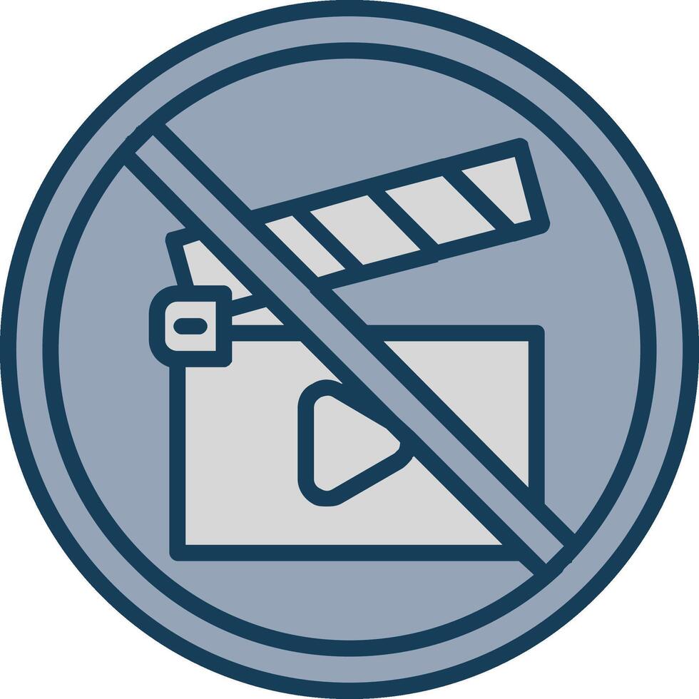 Empty Battery Line Filled Grey Icon vector