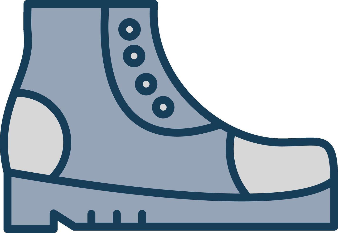 botas línea lleno gris icono vector